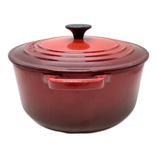 LE CREUSET (ルクルーゼ) 両手鍋 22cm レッド ココット・ロンド