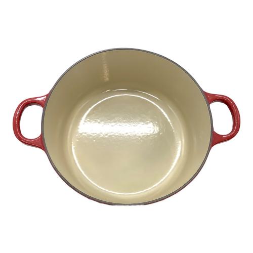 LE CREUSET (ルクルーゼ) 両手鍋 22cm レッド ココット・ロンド