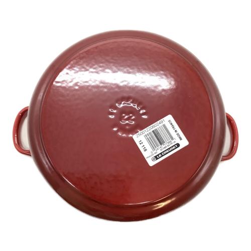 LE CREUSET (ルクルーゼ) 両手鍋 22cm レッド ココット・ロンド