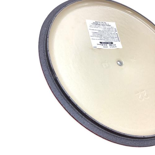 LE CREUSET (ルクルーゼ) 両手鍋 22cm レッド ココット・ロンド
