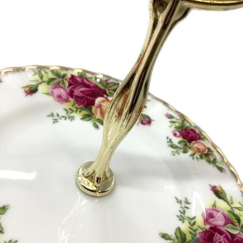 ROYAL ALBERT (ロイヤルアルバート) ケーキスタンド 2段 ヨゴレ有 オールドカントリーローズ