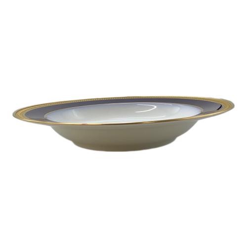大倉陶園 (オオクラトウエン) スープ皿 22.5cm ロイヤルブルークラウン (瑠璃エンボス)