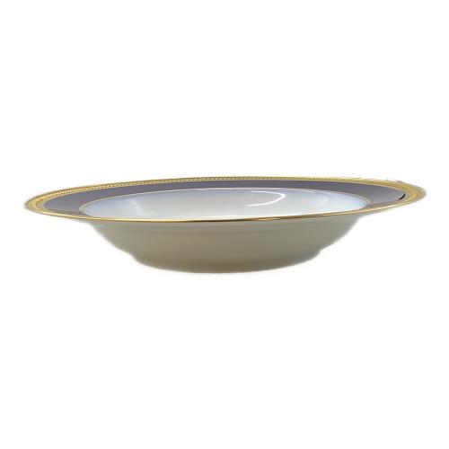 大倉陶園 (オオクラトウエン) スープ皿 22.5cm ロイヤルブルークラウン (瑠璃エンボス)