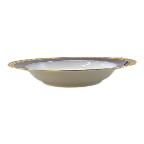 大倉陶園 (オオクラトウエン) スープ皿 22.5cm ロイヤルブルークラウン (瑠璃エンボス)