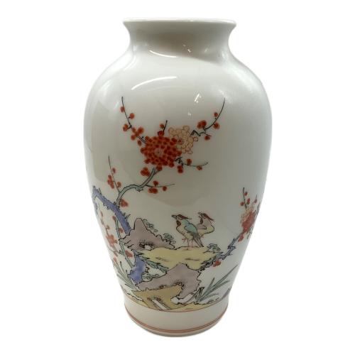 花瓶 錦梅鳥花 ヨゴレ有