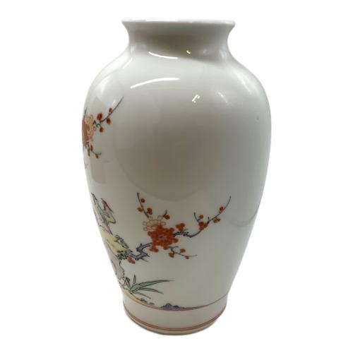 花瓶 錦梅鳥花 ヨゴレ有