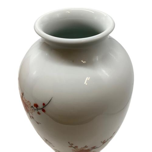 花瓶 錦梅鳥花 ヨゴレ有