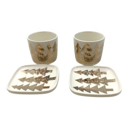 marimekko (マリメッコ) マグカップ＆プレートセット ホワイト×ゴールド KUUSIKOSSA MUG&PLATE SET