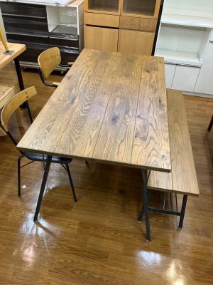 journal standard Furniture (ジャーナルスタンダードファニチャー) ベンチダイニング4点セット ブラウン SENS