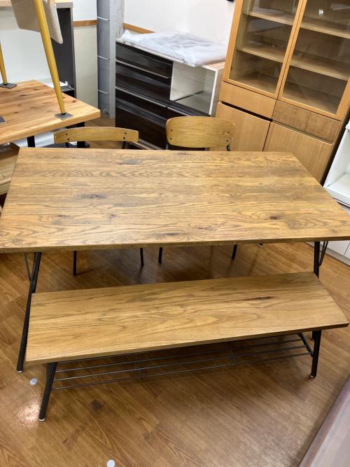 journal standard Furniture (ジャーナルスタンダードファニチャー) ベンチダイニング4点セット ブラウン SENS
