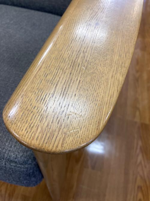 Chitano (チターノ) 2人掛けソファー 50 グレー×ナチュラル