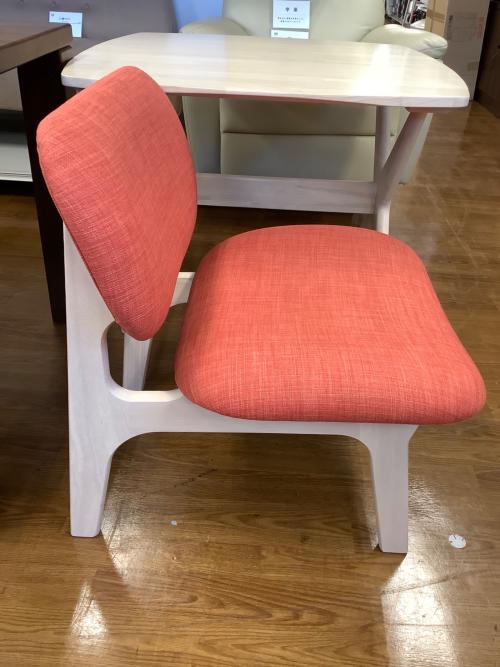 ニトリ ダイニング3点セット 68 ナチュラル×レッド リラックス