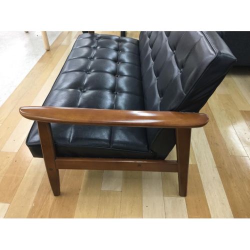 カリモク60 (カリモクロクマル) 2人掛けソファー スタンダードブラック 【岸和田店】