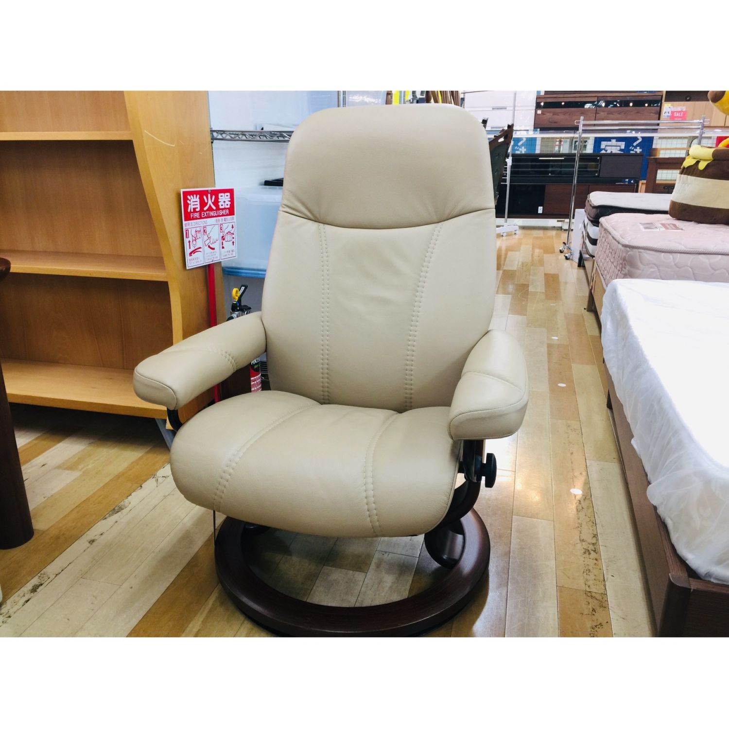 Ekornes エコーネス ストレスレスチェア ライトブラウン 1人掛け レザー Stressless トレファク岸和田 トレファクonline