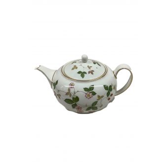 Wedgwood (ウェッジウッド) ティーポット ワイルドストロベリー 横幅24×高さ13.5cm Lサイズ 1200cc