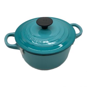 LE CREUSET (ルクルーゼ) 両手鍋 メタリックカリビアンブルー 16cm