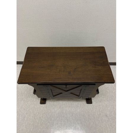 karimoku (カリモク) サイドテーブル ダークブラウン 扉付 木製 COLONIAL