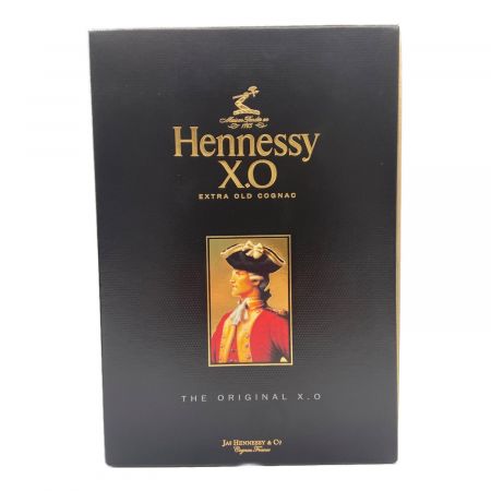 ヘネシー (Hennessy) コニャック 1000ml 箱付 XO 黒キャップ XO クリアボトル 未開封