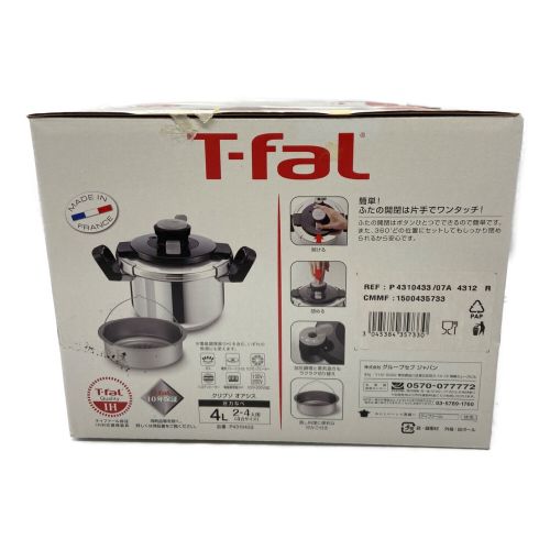 T-Fal (ティファール) ワンタッチ開閉圧力なべ 4L P4310433 クリプソ