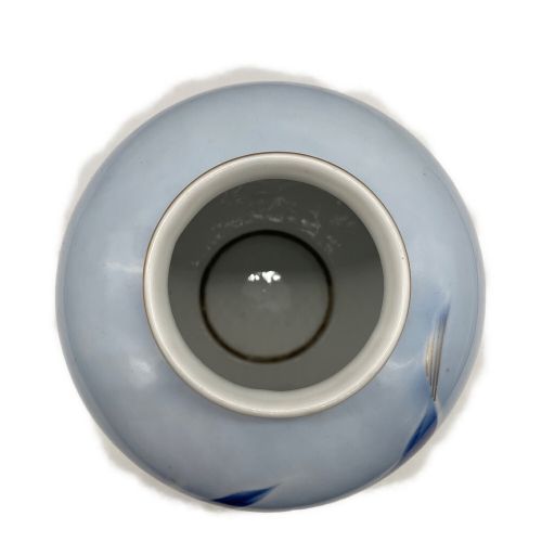 深川製磁 (フカガワセイジ) 花瓶 万年青 ブルー