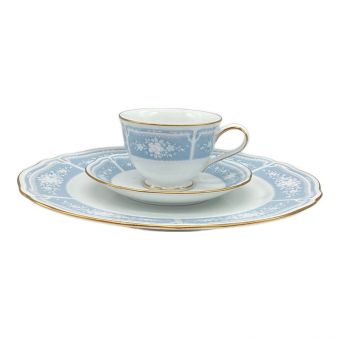 Noritake (ノリタケ) ティーセット Y7345/1507 レースウッドゴールド カップ&ソーサー5,菓子皿1 未使用品