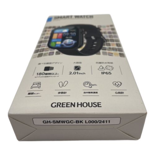 GreenHouse (グリーンハウス) スマートウォッチ 846 未開封品 GH-SMWGC-BK -