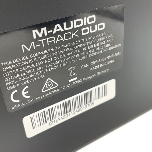 M-AUDIO (Ｍオーディオ) オーディオインターフェイス M-TRACK DUO -