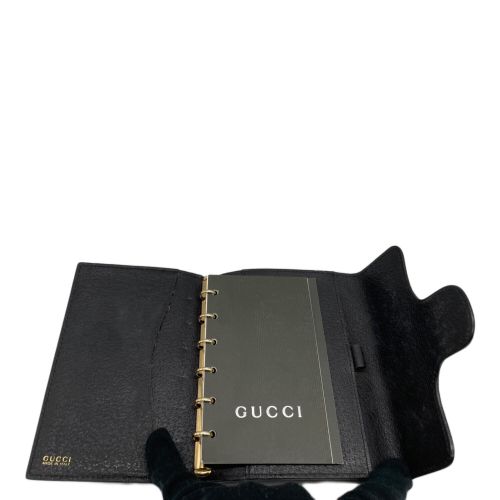 GUCCI (グッチ) システム手帳 ブラック 6穴式 031・2773・0363