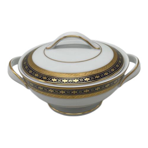 Noritake (ノリタケ) シュガーポット ホワイト×ネイビー 金彩 SICILIAN BLUE