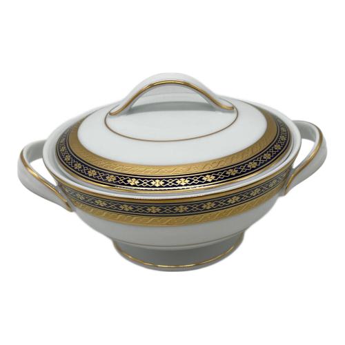 Noritake (ノリタケ) シュガーポット ホワイト×ネイビー 金彩 SICILIAN BLUE