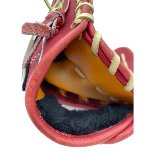 ATOMS (アトムズ) グローブ レッド×ベージュ 日本製 オールラウンド用 右投げ