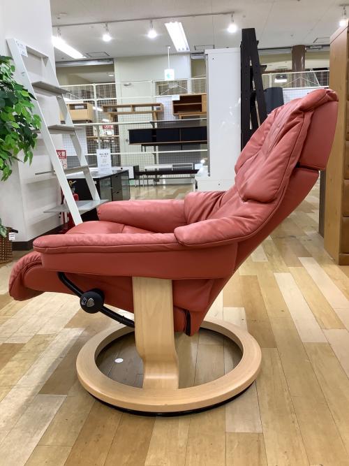 Ekornes (エコーネス) ストレスレスチェア オレンジレッド 231 オットマン付 レノ