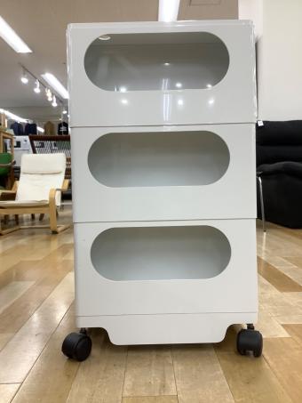 B-LINE (ビーライン) ボビーワゴン ホワイト 280 キャスター付 3段3トレイ