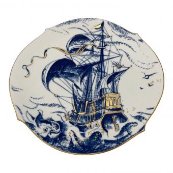 Meissen (マイセン) イヤープレート 1999 ▲ スペイン船ガレオーネ