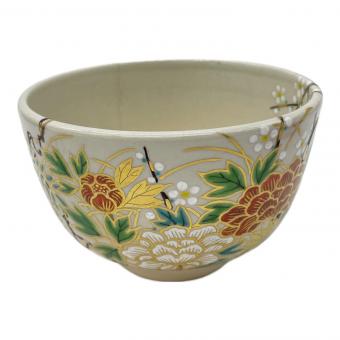 膳所焼 (ゼゼヤキ) 茶碗 岩崎新定造  ▲