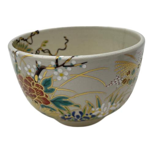 膳所焼 (ゼゼヤキ) 茶碗 岩崎新定造  ▲