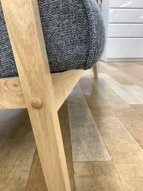 2人掛けソファー ナチュラル×グレー 12 ファブリック