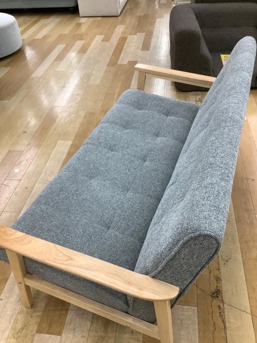 2人掛けソファー ナチュラル×グレー 12 ファブリック