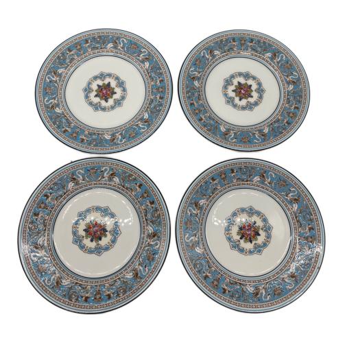 Wedgwood (ウェッジウッド) 15cmプレート 黒壺 フロレンティーン・ターコイズ 4Pセット