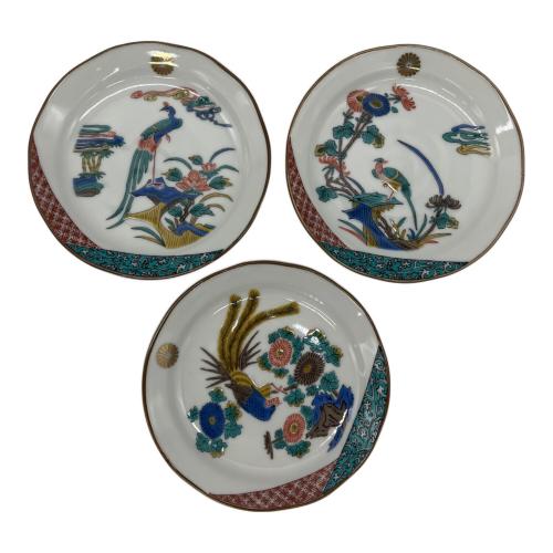 九谷焼 (クタニヤキ) 御皿揃え 古九谷絵変り 5Pセット