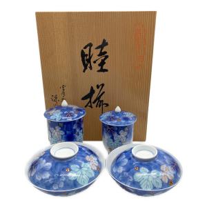 深川製磁 (フカガワセイジ) 睦揃 ブルー ▲ 赤絵葡萄