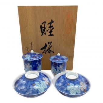 深川製磁 (フカガワセイジ) 睦揃 ブルー ▲ 赤絵葡萄