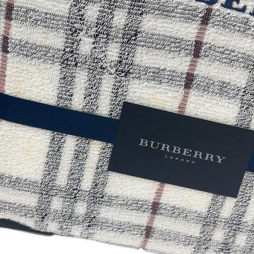 BURBERRY LONDON (バーバリーロンドン) タオルシーツ 40×240cm ホワイト×ブラウン 2p