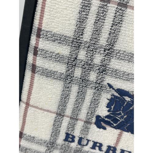 BURBERRY LONDON (バーバリーロンドン) タオルシーツ 40×240cm ホワイト×ブラウン 2p