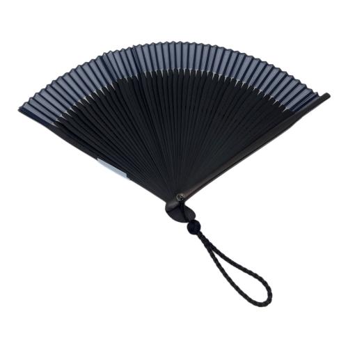 白竹堂 (ハクチクドウ) 扇子 ブラック 親黒檀六十間 ▲