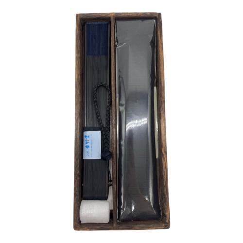 白竹堂 (ハクチクドウ) 扇子 ブラック 親黒檀六十間 ▲