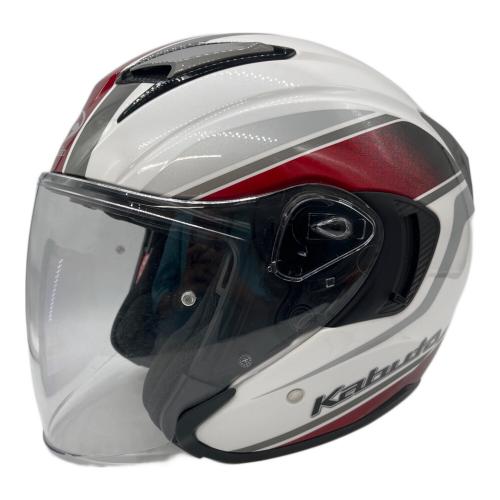 Kabuto (カブト) バイク用ヘルメット 59~60CM ホワイト EXCEED ニオイ有 2021年製 PSCマーク(バイク用ヘルメット)有