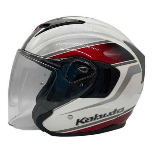 Kabuto (カブト) バイク用ヘルメット 59~60CM ホワイト EXCEED ニオイ有 2021年製 PSCマーク(バイク用ヘルメット)有