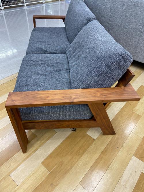 松本木工 2.5人掛けソファー ライトブラウン×グレー 122 ファブリック FORESTⅡ