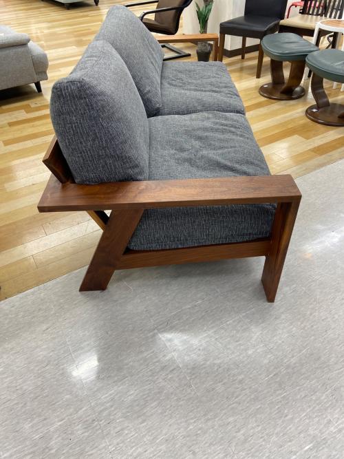 松本木工 2.5人掛けソファー ライトブラウン×グレー 122 ファブリック FORESTⅡ